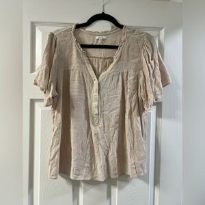 Maurice Women's Cream Button-Up Top